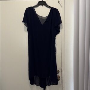 Adrianna Papell Black Midi Dress